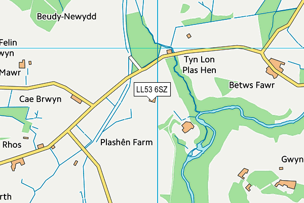 LL53 6SZ map - OS VectorMap District (Ordnance Survey)