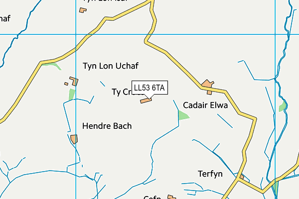 LL53 6TA map - OS VectorMap District (Ordnance Survey)