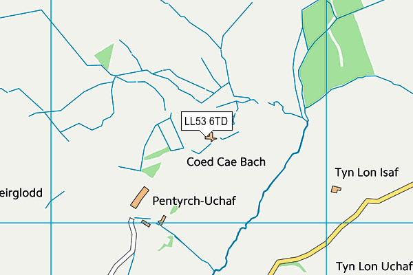 LL53 6TD map - OS VectorMap District (Ordnance Survey)