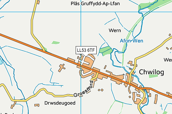 LL53 6TF map - OS VectorMap District (Ordnance Survey)