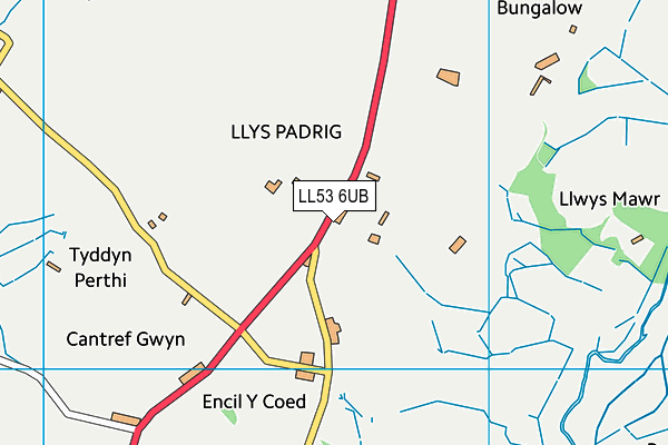 LL53 6UB map - OS VectorMap District (Ordnance Survey)