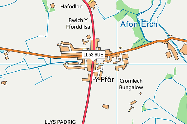 LL53 6UE map - OS VectorMap District (Ordnance Survey)