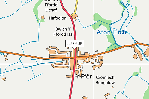 Ysgol Bro Plenydd map (LL53 6UP) - OS VectorMap District (Ordnance Survey)