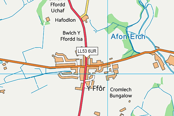 LL53 6UR map - OS VectorMap District (Ordnance Survey)