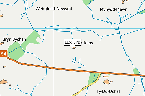 LL53 6YB map - OS VectorMap District (Ordnance Survey)