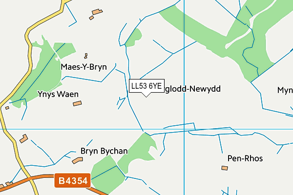 LL53 6YE map - OS VectorMap District (Ordnance Survey)