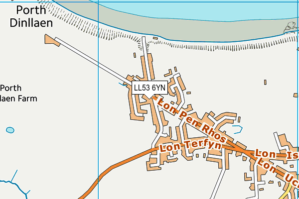 LL53 6YN map - OS VectorMap District (Ordnance Survey)