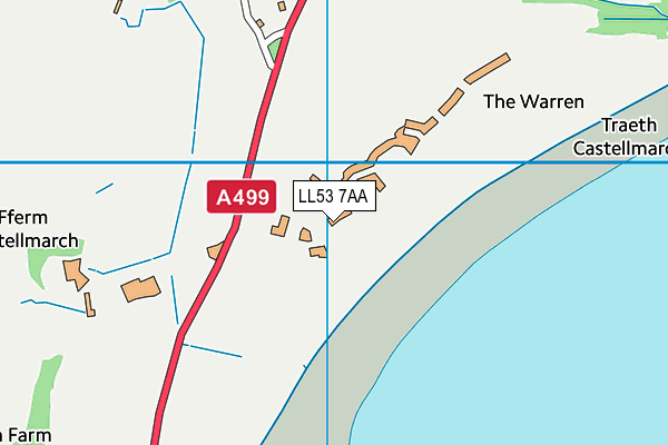 LL53 7AA map - OS VectorMap District (Ordnance Survey)
