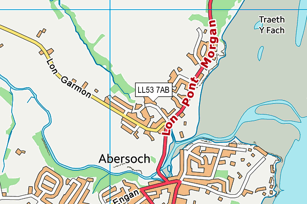 LL53 7AB map - OS VectorMap District (Ordnance Survey)
