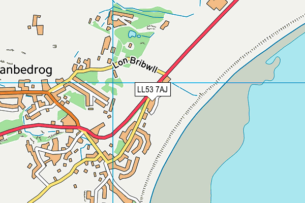 LL53 7AJ map - OS VectorMap District (Ordnance Survey)