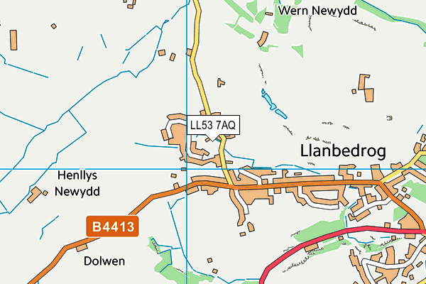 LL53 7AQ map - OS VectorMap District (Ordnance Survey)