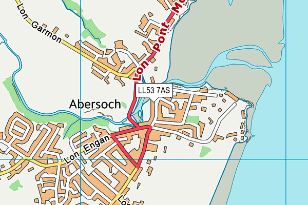 LL53 7AS map - OS VectorMap District (Ordnance Survey)