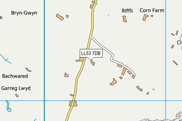 LL53 7DB map - OS VectorMap District (Ordnance Survey)