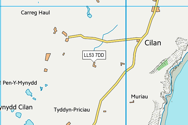 LL53 7DD map - OS VectorMap District (Ordnance Survey)