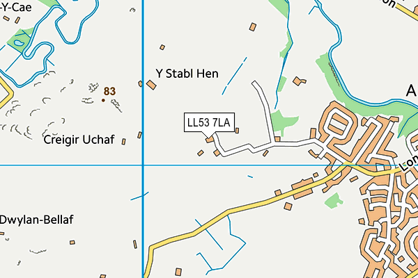 LL53 7LA map - OS VectorMap District (Ordnance Survey)