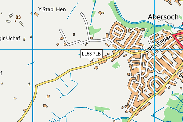 LL53 7LB map - OS VectorMap District (Ordnance Survey)