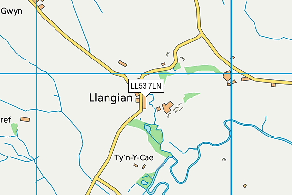 LL53 7LN map - OS VectorMap District (Ordnance Survey)