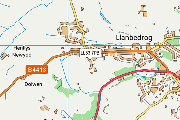 LL53 7PB map - OS VectorMap District (Ordnance Survey)