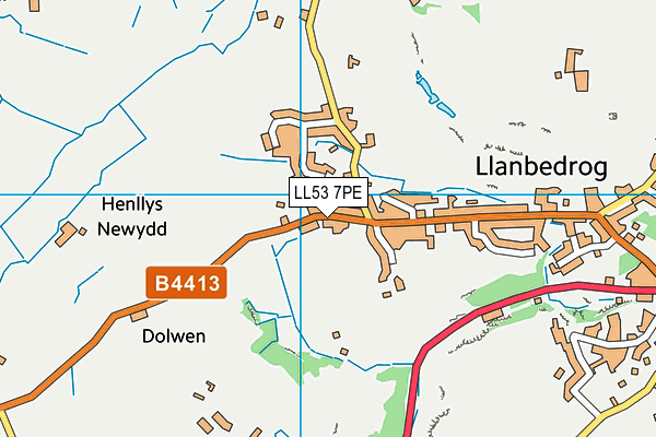 LL53 7PE map - OS VectorMap District (Ordnance Survey)