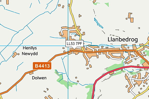 LL53 7PF map - OS VectorMap District (Ordnance Survey)