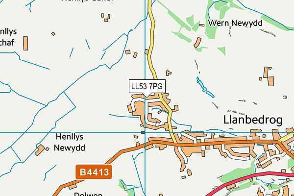 LL53 7PG map - OS VectorMap District (Ordnance Survey)