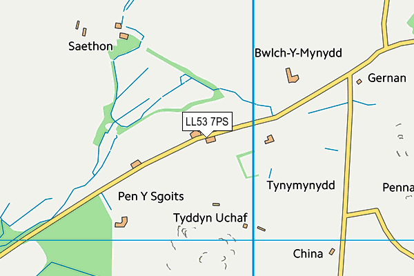 LL53 7PS map - OS VectorMap District (Ordnance Survey)