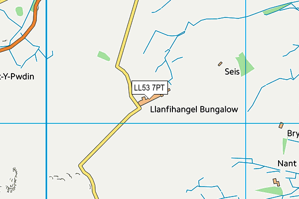 LL53 7PT map - OS VectorMap District (Ordnance Survey)