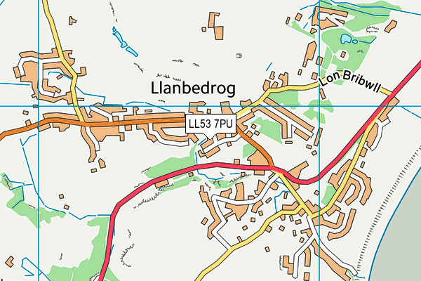 LL53 7PU map - OS VectorMap District (Ordnance Survey)