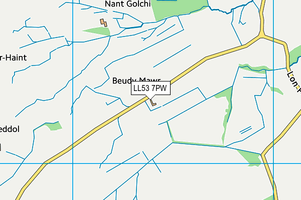 LL53 7PW map - OS VectorMap District (Ordnance Survey)