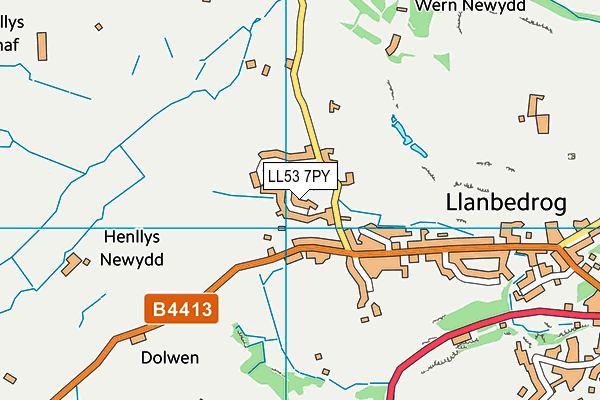 LL53 7PY map - OS VectorMap District (Ordnance Survey)