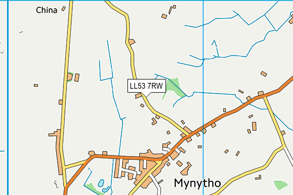 LL53 7RW map - OS VectorMap District (Ordnance Survey)