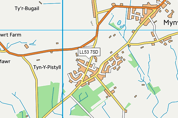 LL53 7SD map - OS VectorMap District (Ordnance Survey)