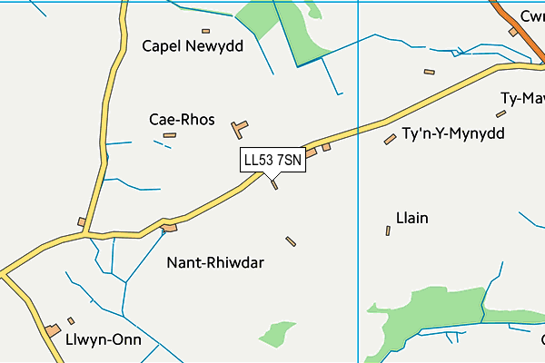 LL53 7SN map - OS VectorMap District (Ordnance Survey)
