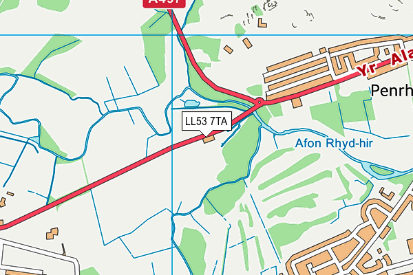 LL53 7TA map - OS VectorMap District (Ordnance Survey)