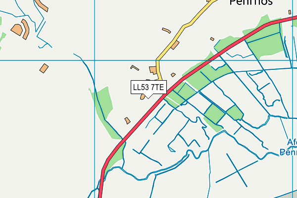LL53 7TE map - OS VectorMap District (Ordnance Survey)