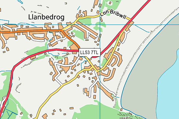 LL53 7TL map - OS VectorMap District (Ordnance Survey)
