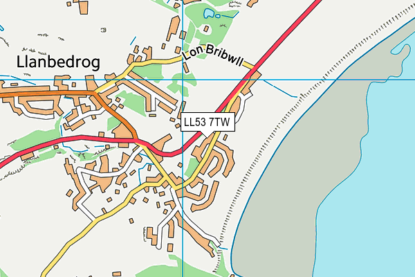 LL53 7TW map - OS VectorMap District (Ordnance Survey)