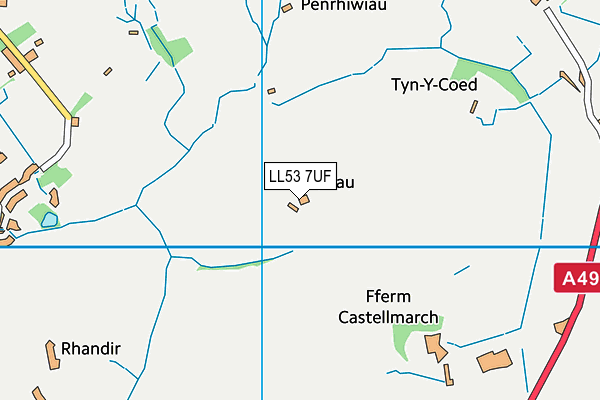 LL53 7UF map - OS VectorMap District (Ordnance Survey)