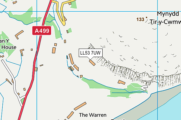 LL53 7UW map - OS VectorMap District (Ordnance Survey)