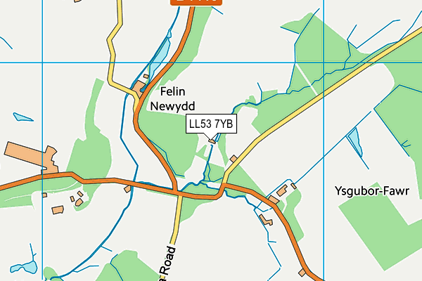 LL53 7YB map - OS VectorMap District (Ordnance Survey)