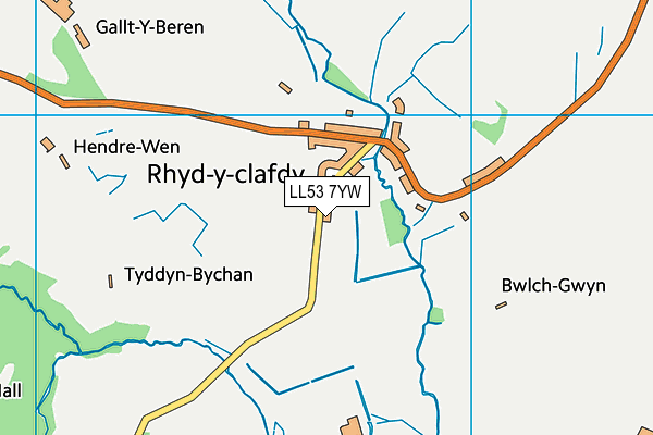 LL53 7YW map - OS VectorMap District (Ordnance Survey)