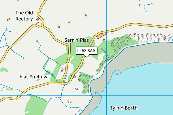 LL53 8AA map - OS VectorMap District (Ordnance Survey)