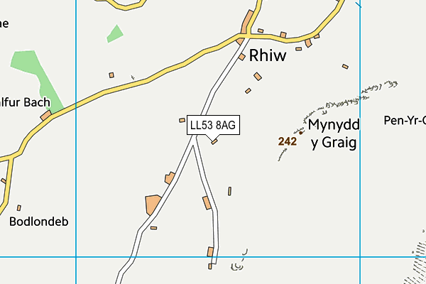 LL53 8AG map - OS VectorMap District (Ordnance Survey)