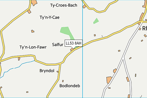 LL53 8AH map - OS VectorMap District (Ordnance Survey)