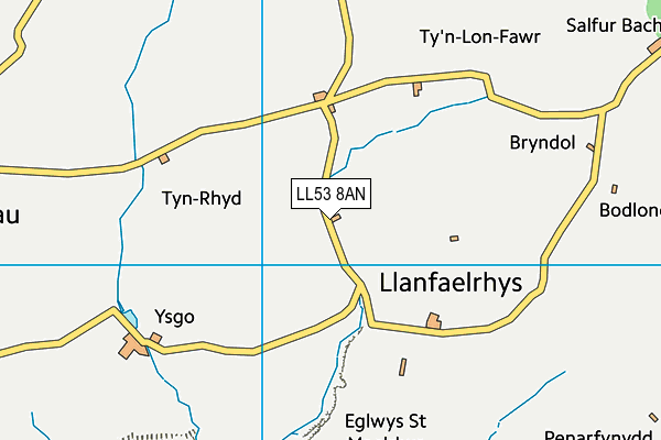 LL53 8AN map - OS VectorMap District (Ordnance Survey)