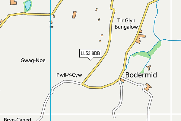 LL53 8DB map - OS VectorMap District (Ordnance Survey)
