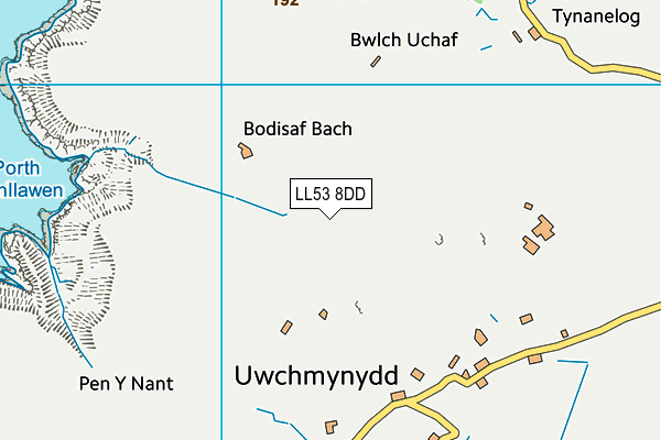 LL53 8DD map - OS VectorMap District (Ordnance Survey)