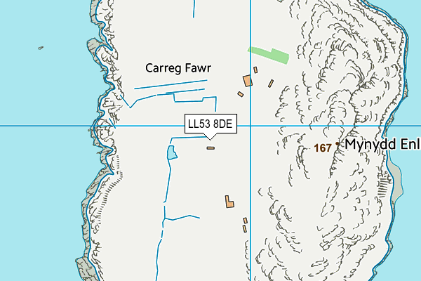 LL53 8DE map - OS VectorMap District (Ordnance Survey)