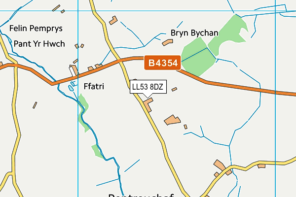 Ysgol Pentreuchaf map (LL53 8DZ) - OS VectorMap District (Ordnance Survey)