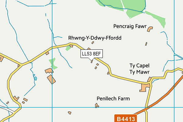 LL53 8EF map - OS VectorMap District (Ordnance Survey)